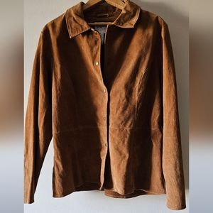 Brown Washable Suede Jacket by Bagatelle Size 14